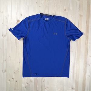 Under Armour Men's Blue HeatGear Fitted Short Sleeve Crew Shirt XL